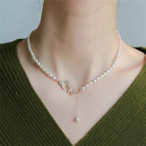 Jewel Box Present A New Pearl Neclace For Girls And Women Party And Birthday Gift